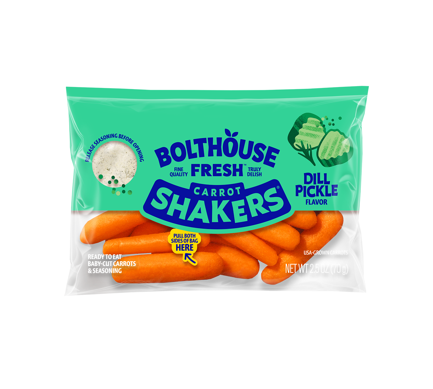 Individual Dill Pickle Carrot Shakers