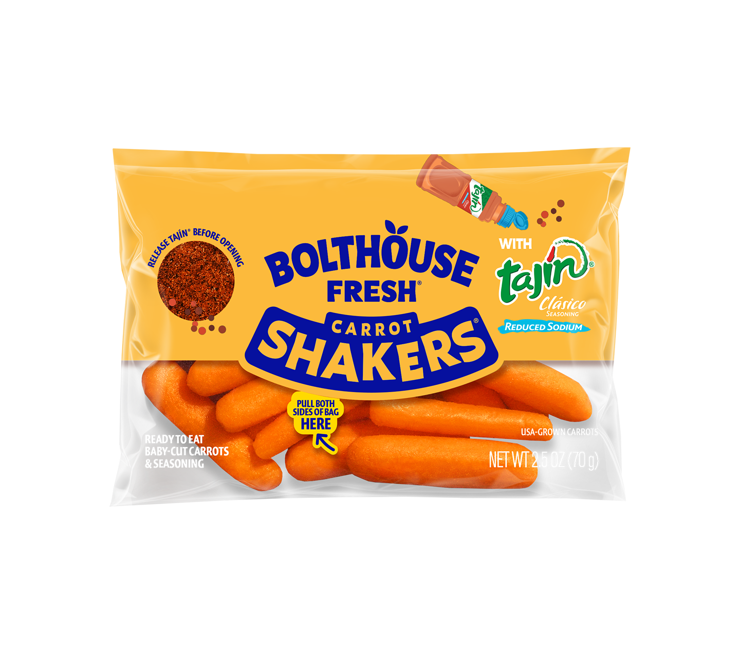 Individual Spicy Tajin Carrot Shakers